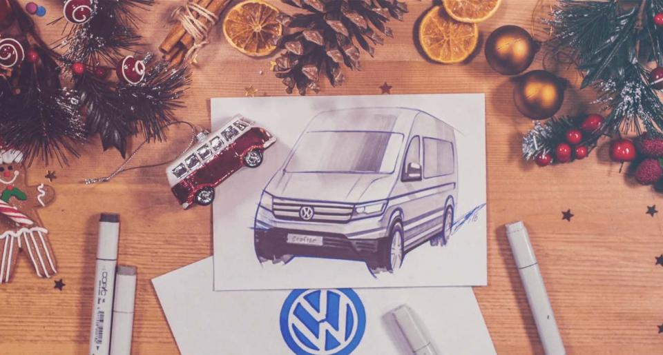 Новогодние открытки VOLKSWAGEN